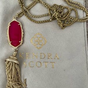 Hot pink Kendra Scott tassel necklace